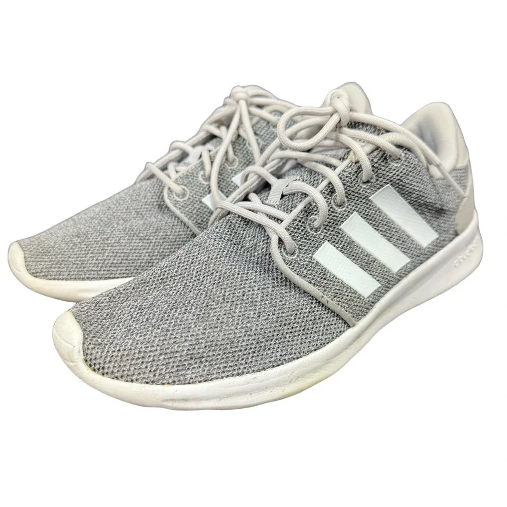 Adidas Cloudfoam Grey Athletic Lightweight Sneakers Women's Size 7 QT Racer EUC - Picture 5 of 16